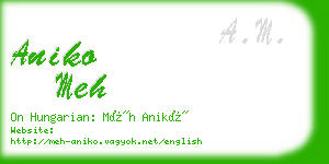aniko meh business card